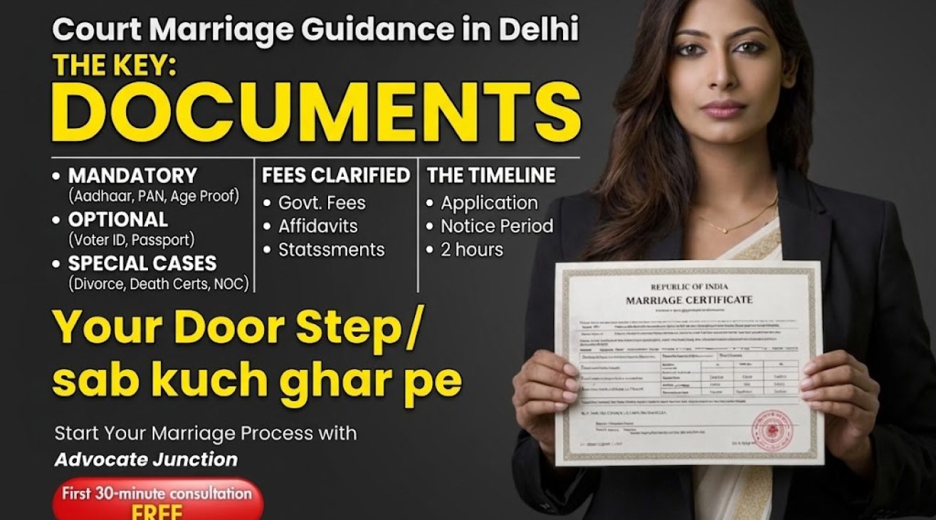 Court Marriage Documents Required in Delhi