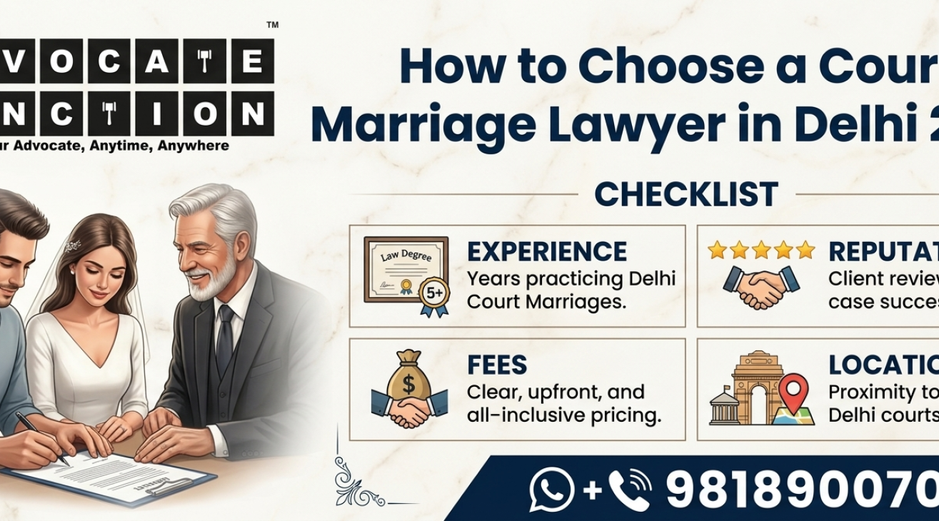 How to Choose a Court Marriage Lawyer in Delhi 2026
