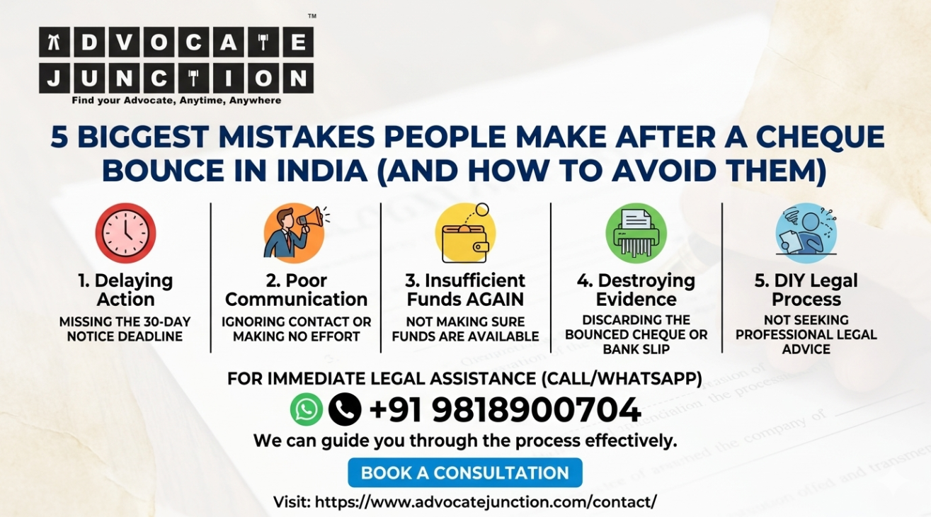 Cheque Bounce Mistakes in India. The Legal Guide