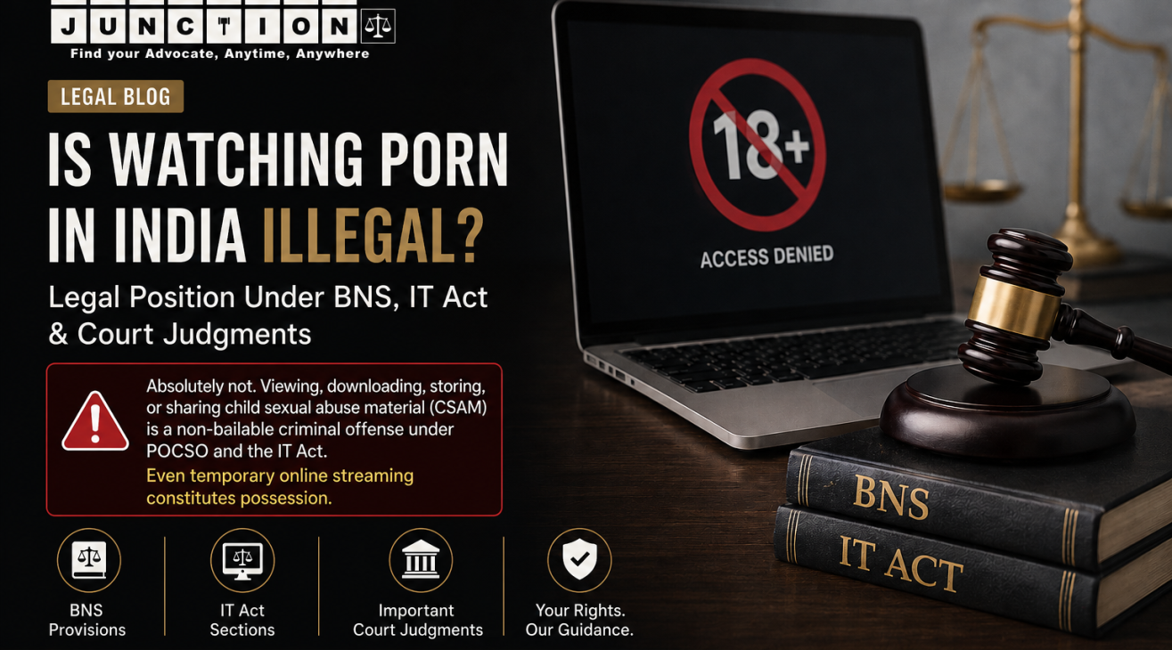 Is Watching Porn in India Illegal? Legal Position Under BNS, IT Act & Court Judgements