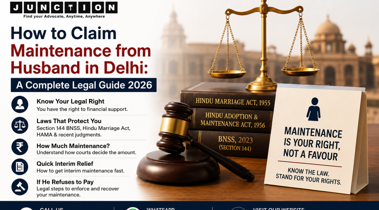 How to Claim Maintenance from Husband in Delhi (2026): Procedure, Documents, Amount & Court Process