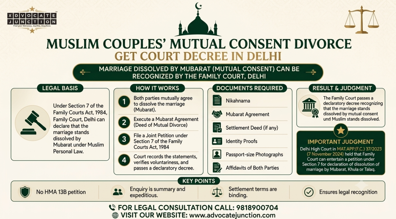 Muslim Mutual Consent Divorce (Mubarat) in India: Step-by-Step Guide to a Family Court Decree